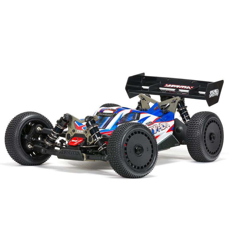 Arrma 1/8 TLR Tuned TYPHON 6S 4X4 BLX Buggy RTR, Red/Blue