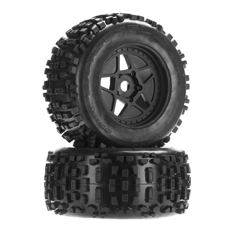 Arrma Dboots 'Back-Flip Mt 6S' Pre-Mounted Tires (Black) (2) Arrma Dboots 'Back-Flip Mt 6S' Pre-Mounted Tires (Black) (2)