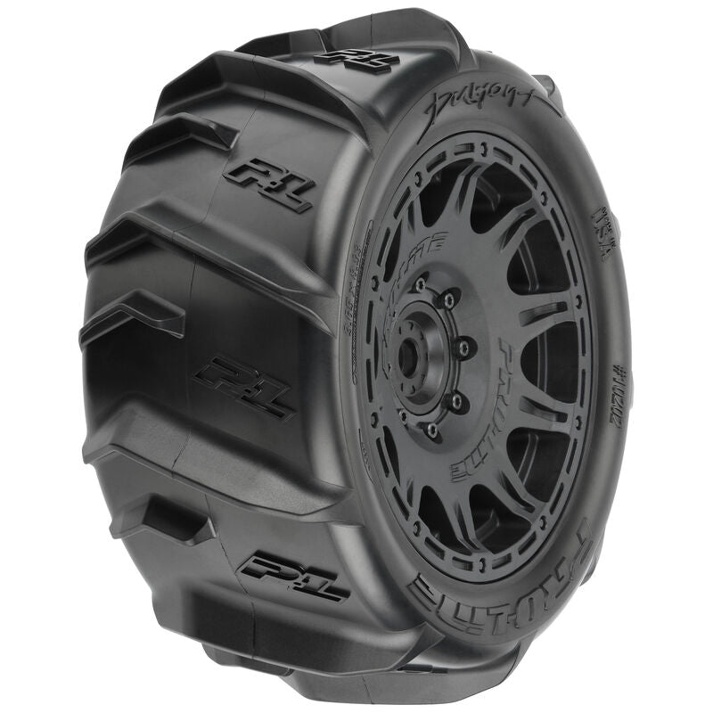 Pro-Line - 1/6 Dumont Sand/Snow F/R 5.7” Tires MTD 24mm Black Raid