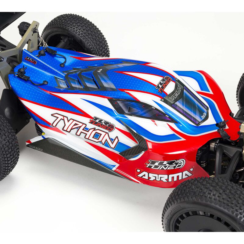 Arrma 1/8 TLR Tuned TYPHON 6S 4X4 BLX Buggy RTR, Red/Blue