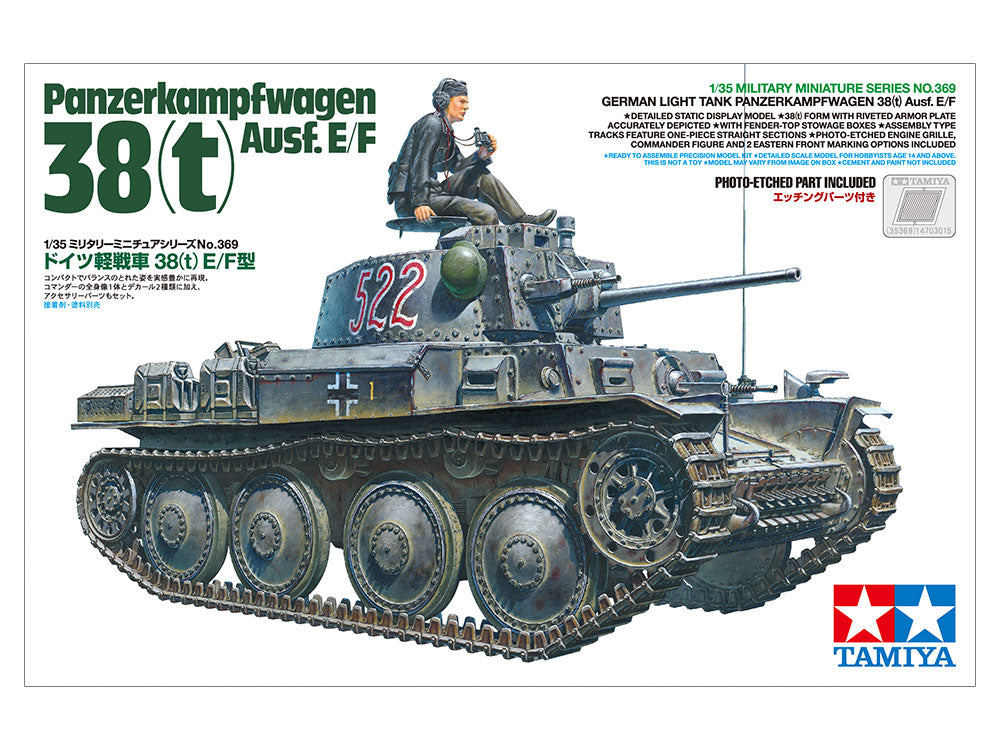 Tamiya 1/35 German Light Tank Panzerkampfwagen 38(t) Ausf.E/F