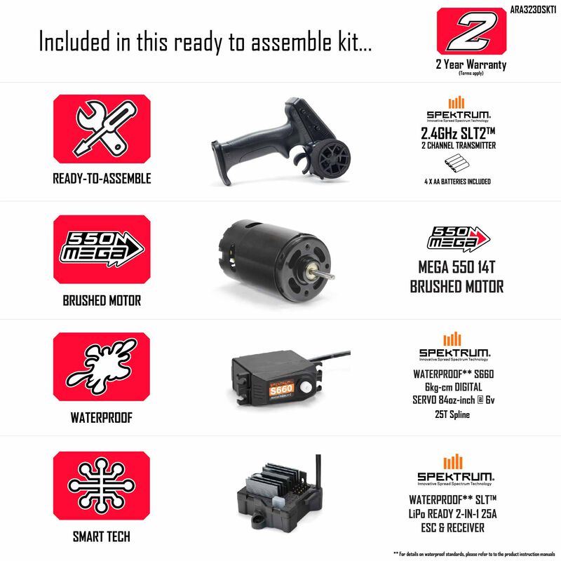 Arrma 1/10 GORGON 2WD Monster Truck Ready-To-Assemble Kit with Battery & Charger