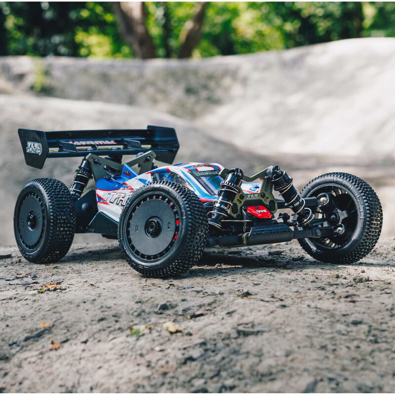 Arrma 1/8 TLR Tuned TYPHON 6S 4X4 BLX Buggy RTR, Red/Blue