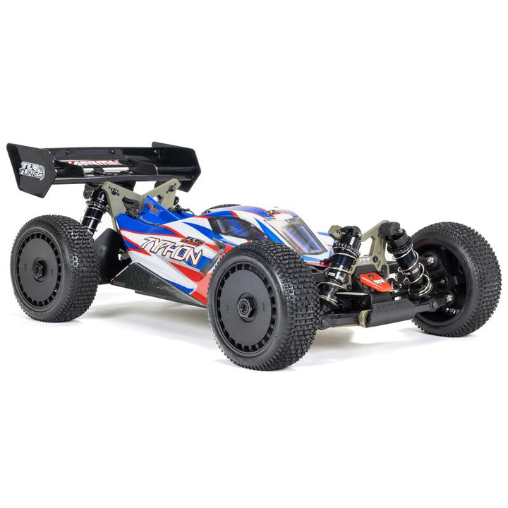 Arrma 1/8 TLR Tuned TYPHON 6S 4X4 BLX Buggy RTR, Red/Blue