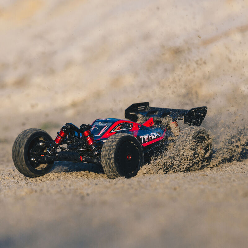 Arrma 1/8 TYPHON 6S V5 4X4 BLX Buggy with Spektrum Firma RTR, Black