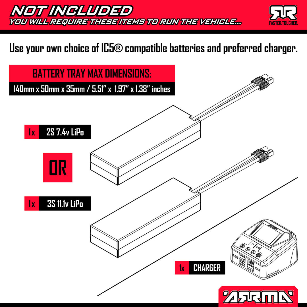 Arrma - 1/10 QUAKE 223S DSC 2WD RTR Brushless Monster Truck