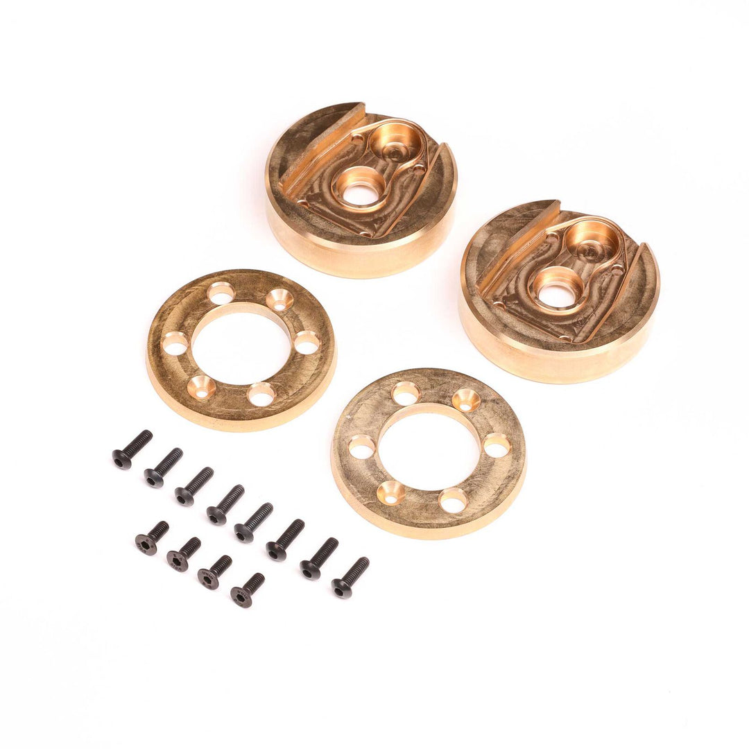 Axial - Portal Cover and Weights, Brass, AF16P: AXP8