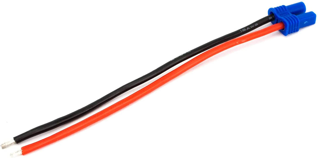 E-flite Connector: EC2 Battery with 4" Wire, 18 AWG, EFLAEC205