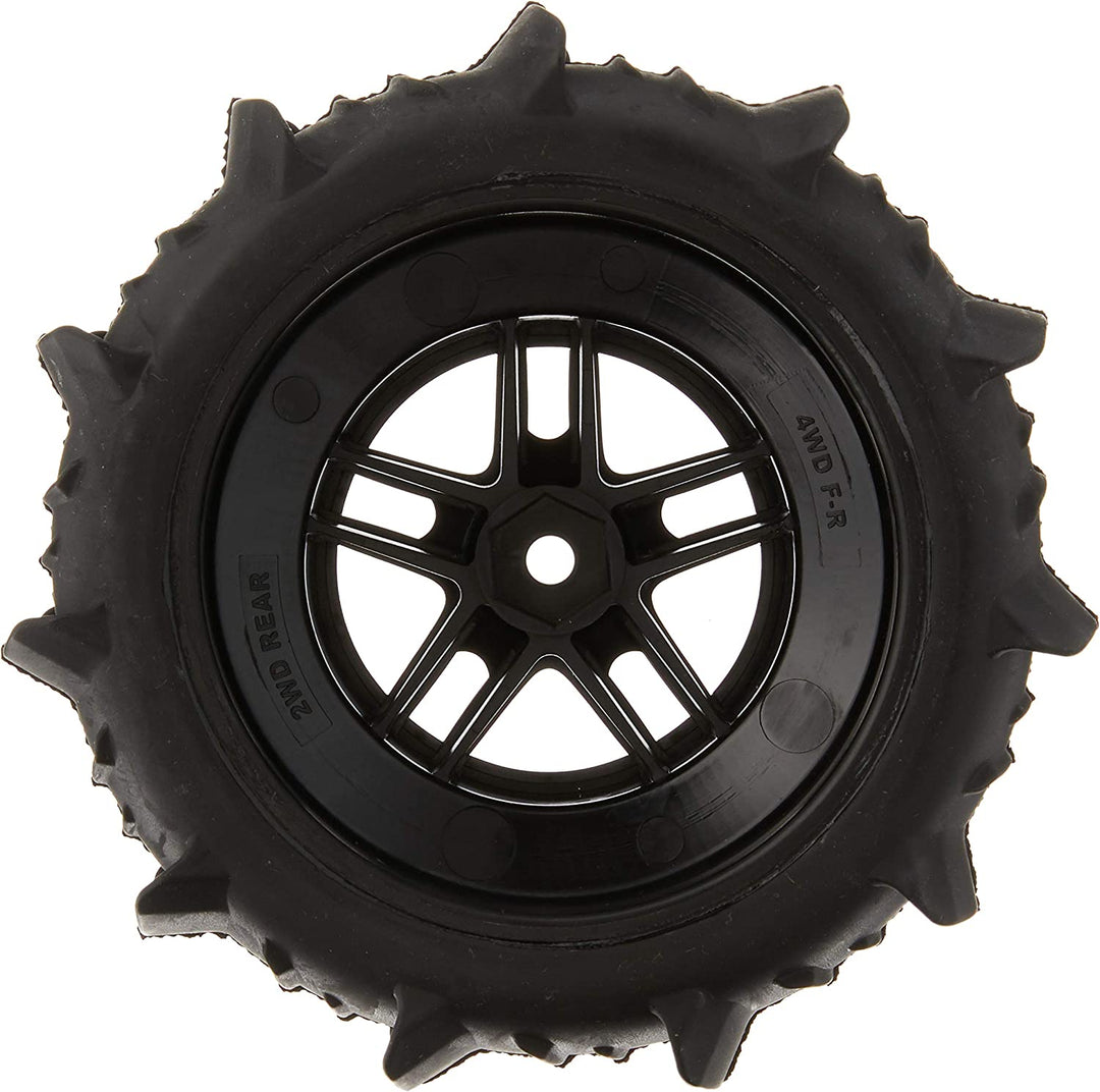 Traxxas 5891 SCT Wheels SS Black Satin Paddle Tires