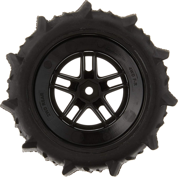 Traxxas 5891 SCT Wheels SS Black Satin Paddle Tires