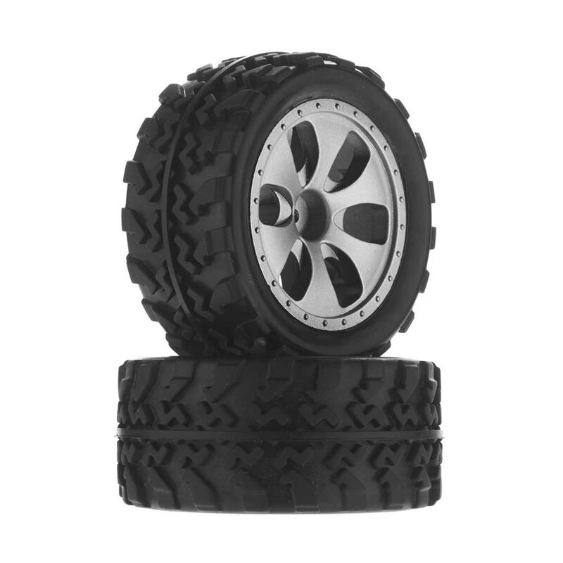 Dromida Wheel Tire Assembled (2): MT 4.18