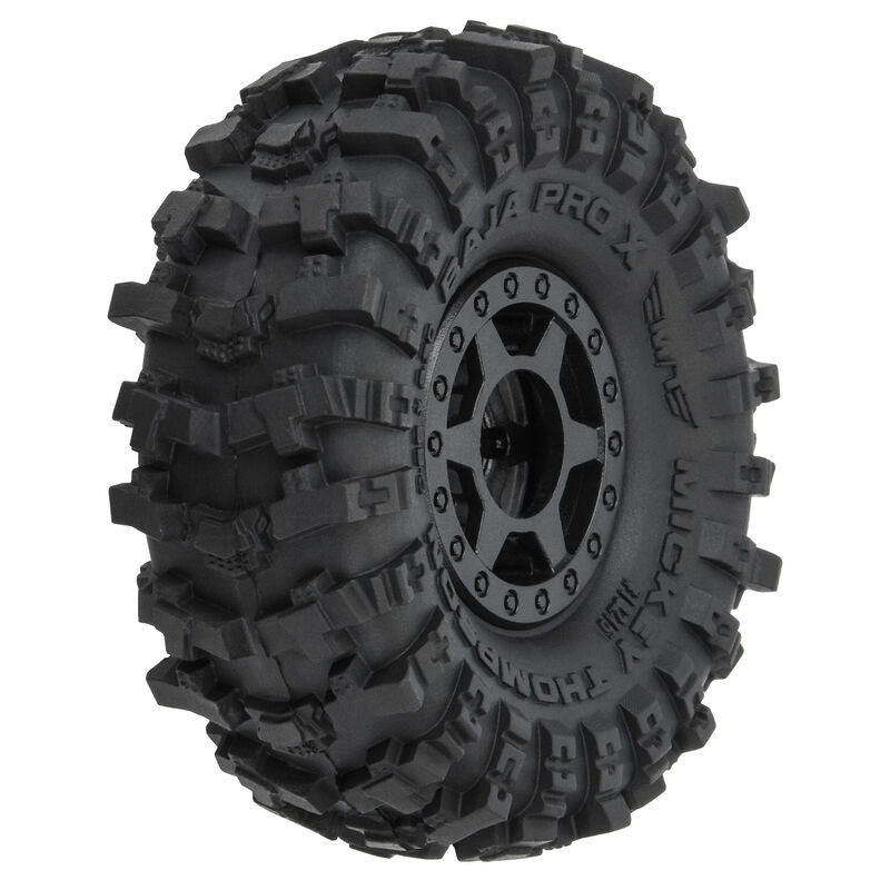 Pro-Line - 1/24 Mickey Thompson Baja Pro X F/R 1.0" MTD 7mm Black Holcomb (4)