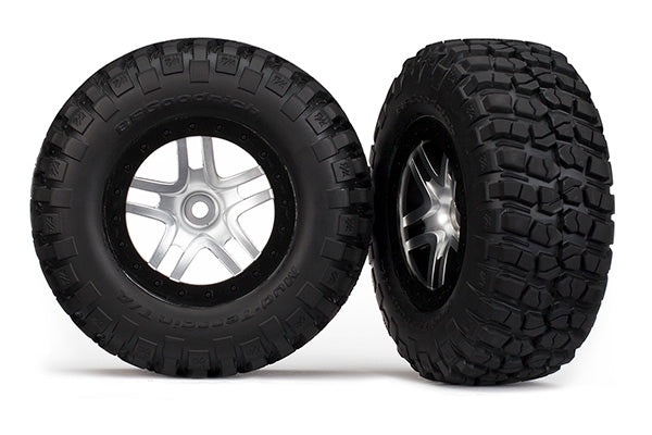 Traxxas 5877 Tire & Wheel, BFG MTs (2) (2WD Front)