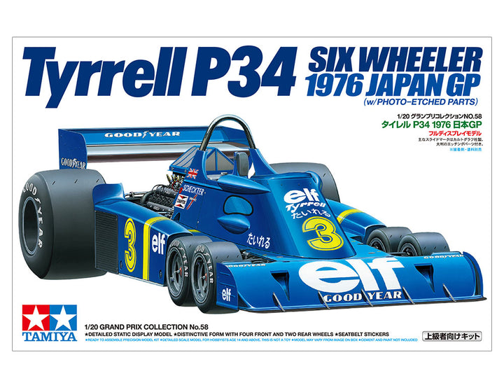 Tamiya 1/20 Tyrrell P34 Six Wheeler 1976 Japan GP