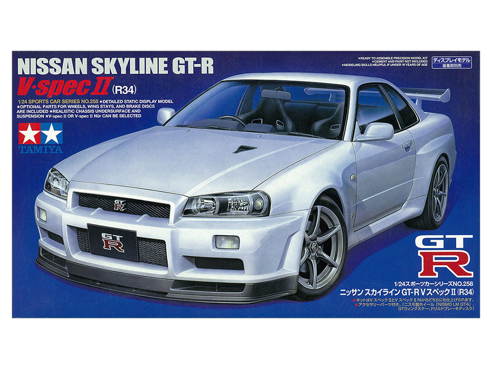 TAMIYA トヨタ86 & 日産スカイラインGT-R V-spec II Tamiya - 1/24 Nissan Skyline GT-R V-Spec II (R34