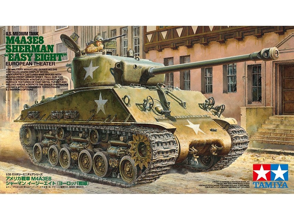 Tamiya - 1/35 U.S. Medium Tank M4A3E8 Sherman "Easy Eight" European Theater