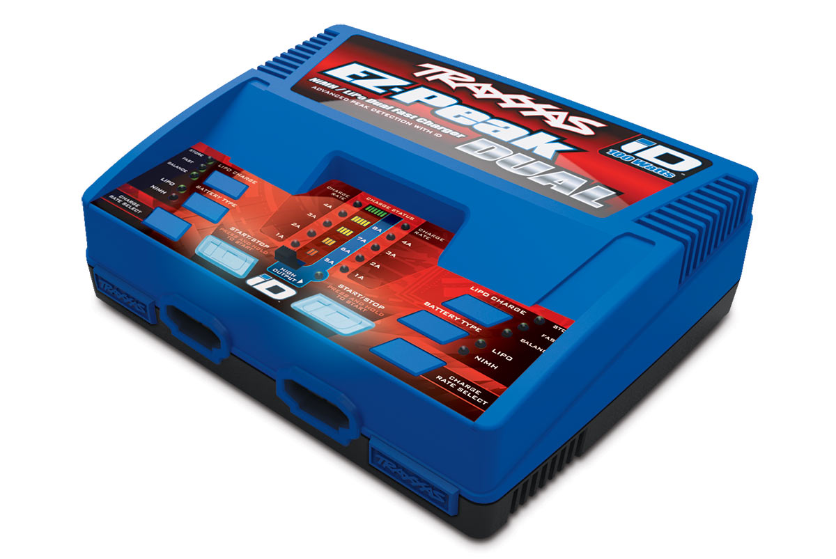 Traxxas 2972 Charger, EZ-Peak Dual, 100W, NiMH/LiPo with iD Auto