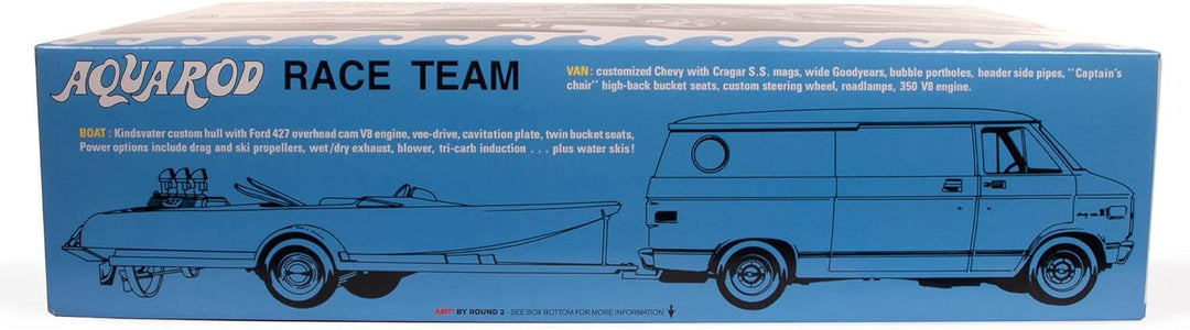 AMT - Aqua Rod Race Team 1975 Chevy Van, Race Boat & Trailer 1:25 Scale Model Kit