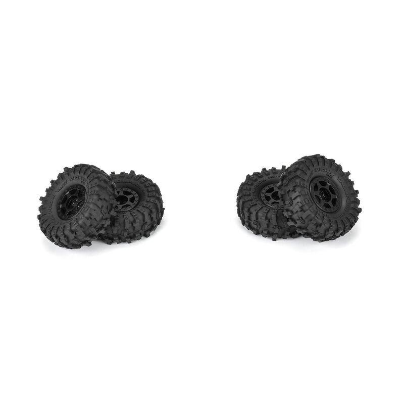 Pro-Line - 1/24 Mickey Thompson Baja Pro X F/R 1.0" MTD 7mm Black Holcomb (4)