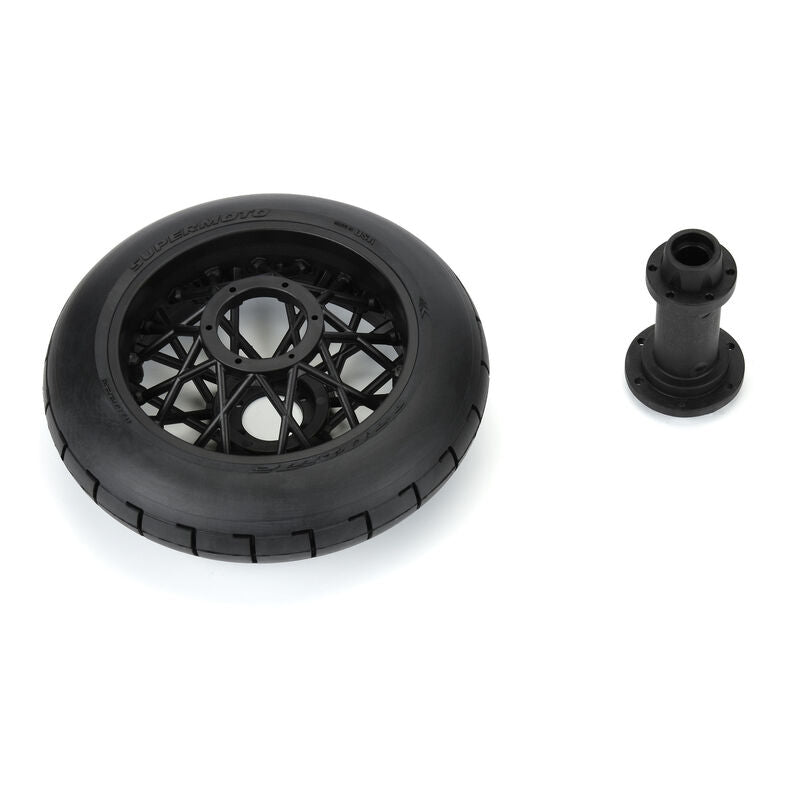 Pro-Line - 1/4 Supermoto S3 Motorcycle Rear Tire MTD Black (1): PROMOTO-MX