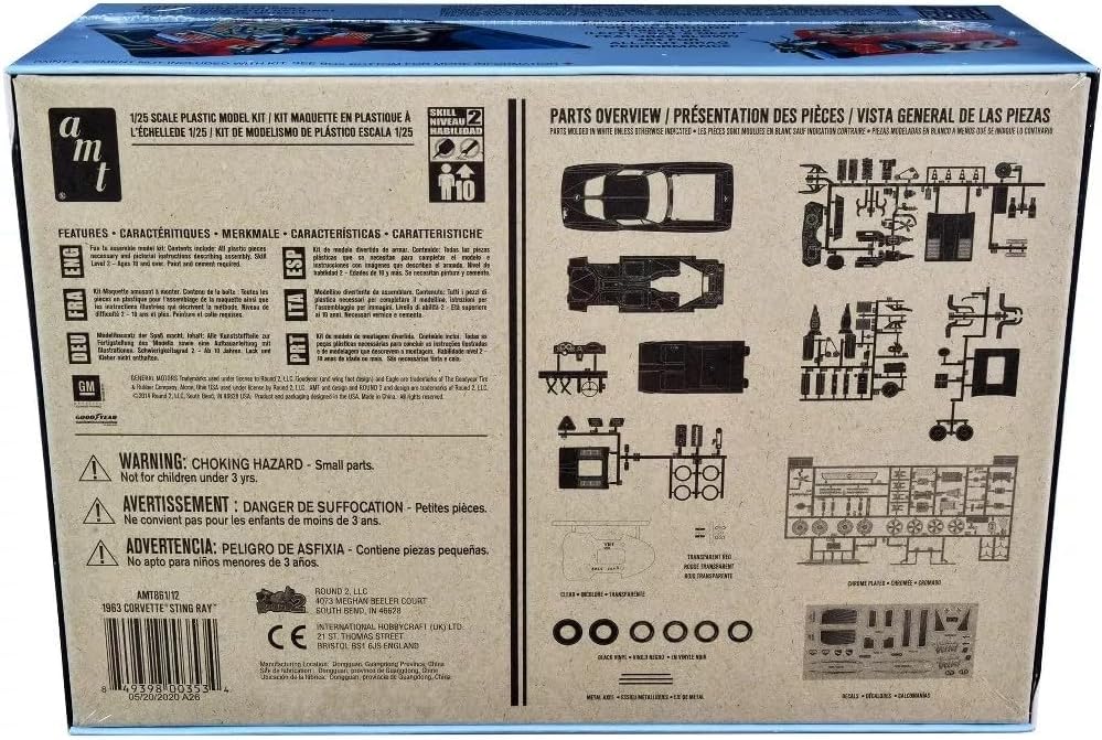 AMT - 1963 Chevy Corvette: 1/25 Scale Model Kit