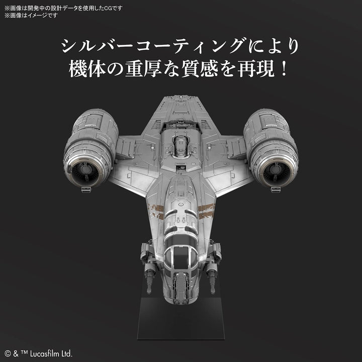 Bandai - Star Wars The Mandalorian, Razor Crest, with Silver Coating