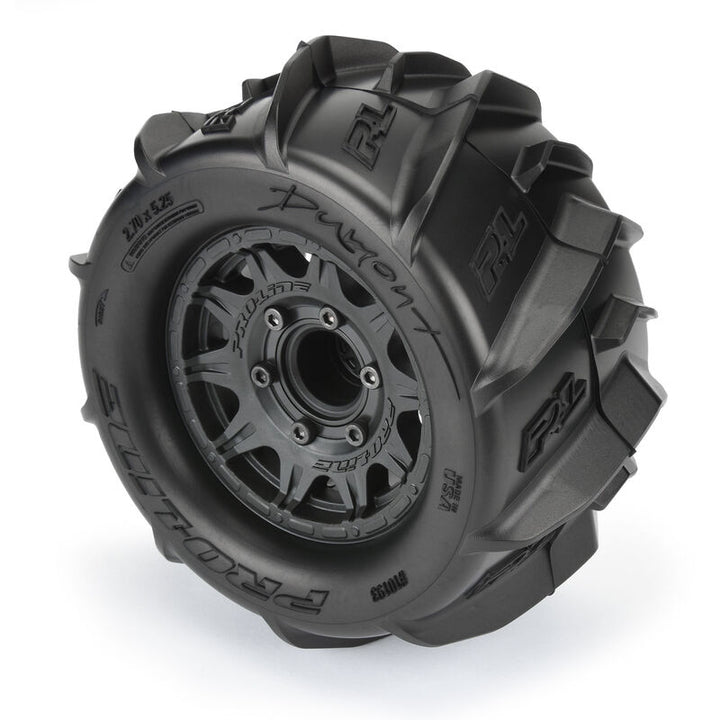 Pro-Line - 1/10 Dumont F/R 2.8" MT Tires Mounted 12mm/14mm Black Raid (2)