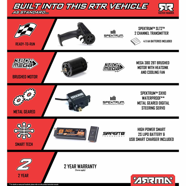 Arrma - 1/16 MOJAVE GROM 4X4 RTR Brushed Desert Truck