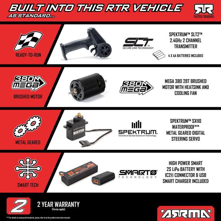 Arrma - 1/16 FREEDOM FLYER GROM 4WD Monster Truck RTR