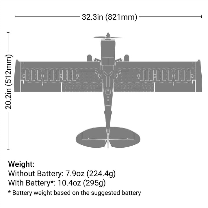 E-flite - Micro Scrappy 800mm BNF Basic with AS3X and SAFE Select