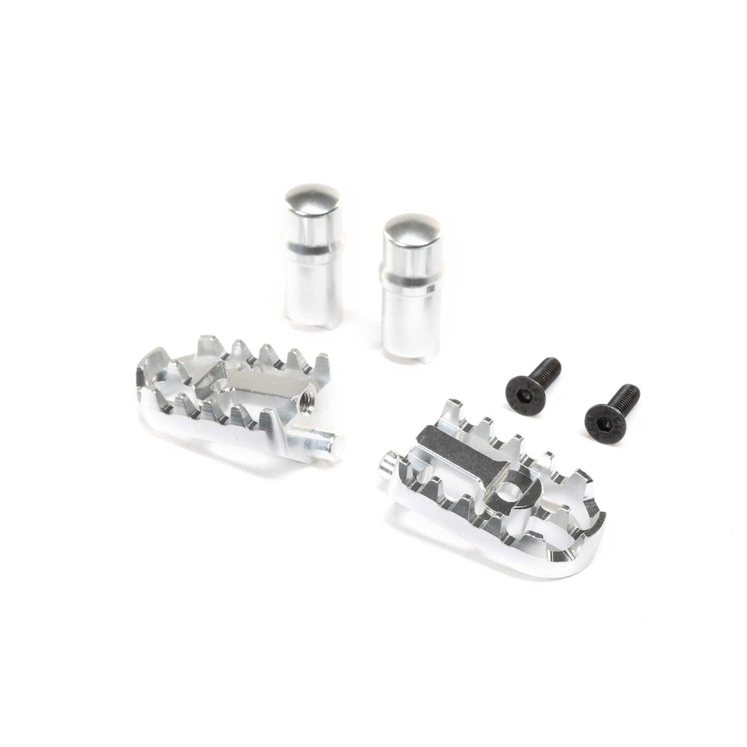 Losi - Aluminum Foot Pegs, Silver: PM-MX/SM