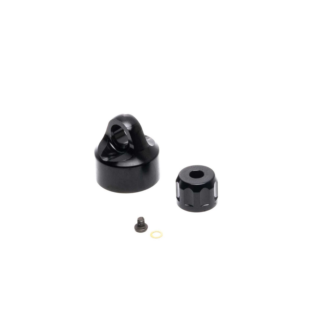 Losi - Shock Cap Set, Aluminum, Black: PM-MX/SM