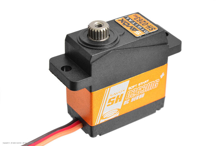 Savox Servos - SH0263MGP Micro Digital Servo w/ Soft Start, 0.10/30 @ 6v