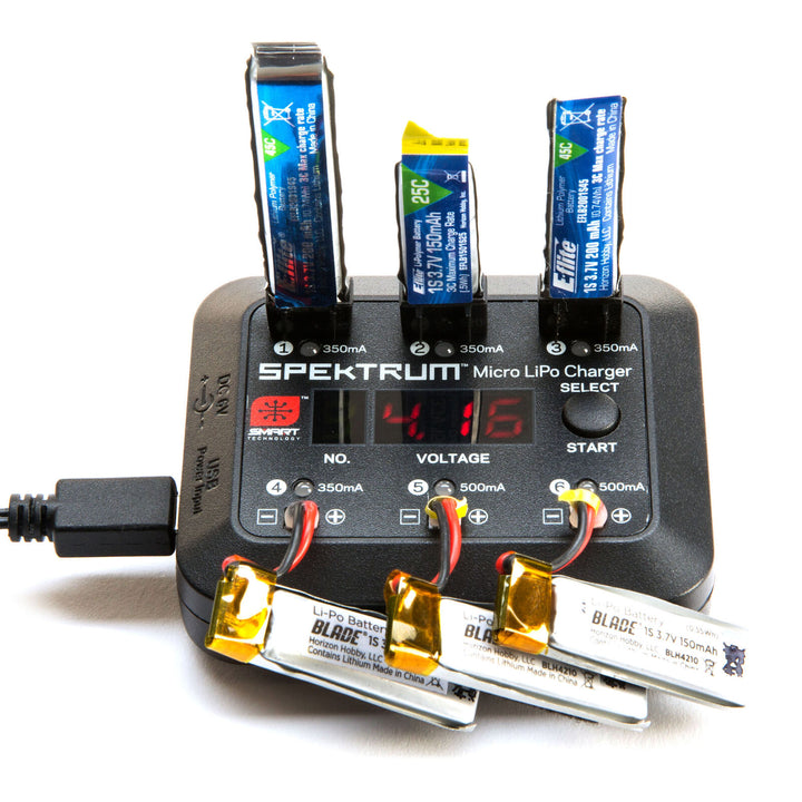 Spektrum - S63 Micro 6-port DC/USB 1S LiPo Charger