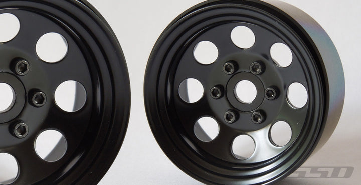 SSD RC - 1.9 Steel 8 Hole Beadlock Wheels (Black)