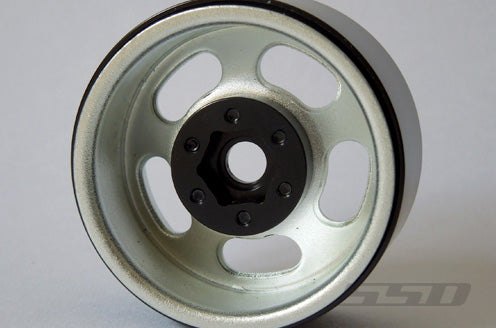 SSD RC - 1.9 Steel Slot Beadlock Wheels (Silver)