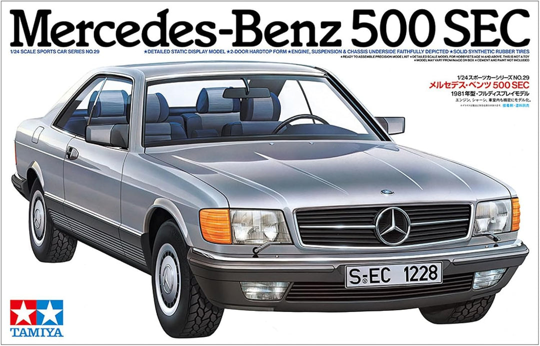 Tamiya - 1/24 Mercedes-Benz 500 SEC Plastic Model Kit
