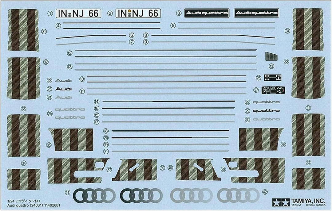 Tamiya - 1/24 Audi Quattro 1980