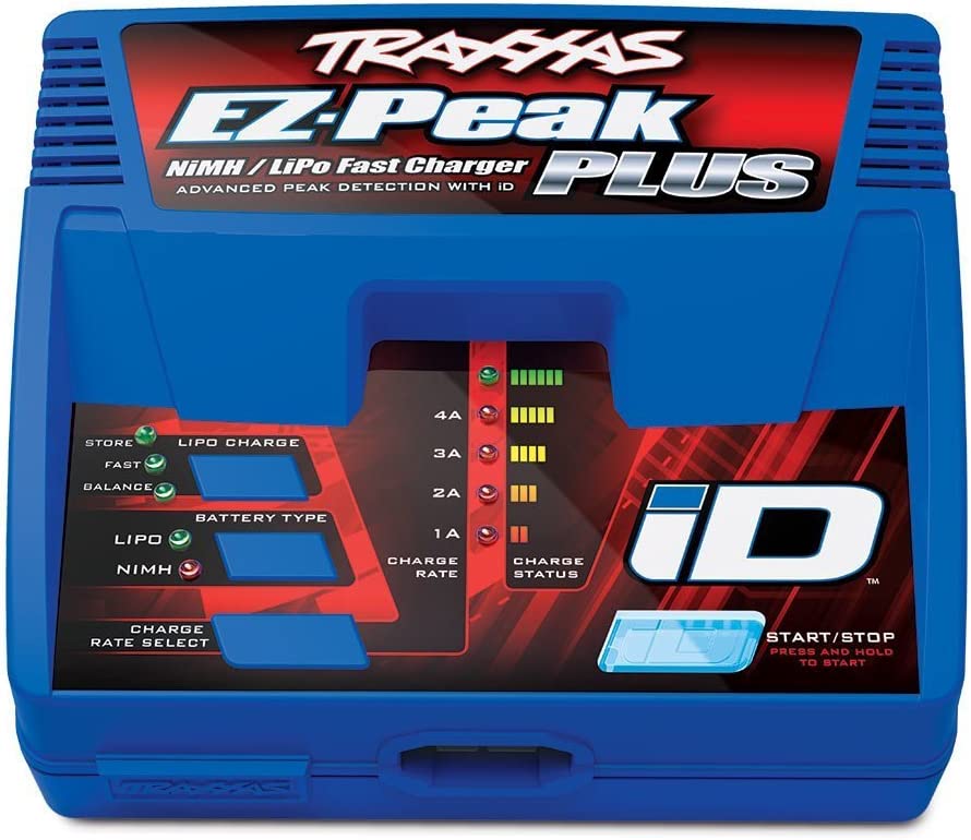 Traxxas 2970 Charger, EZ-Peak Plus, 4 amp, NiMH/LiPo with iD Auto Battery Identification