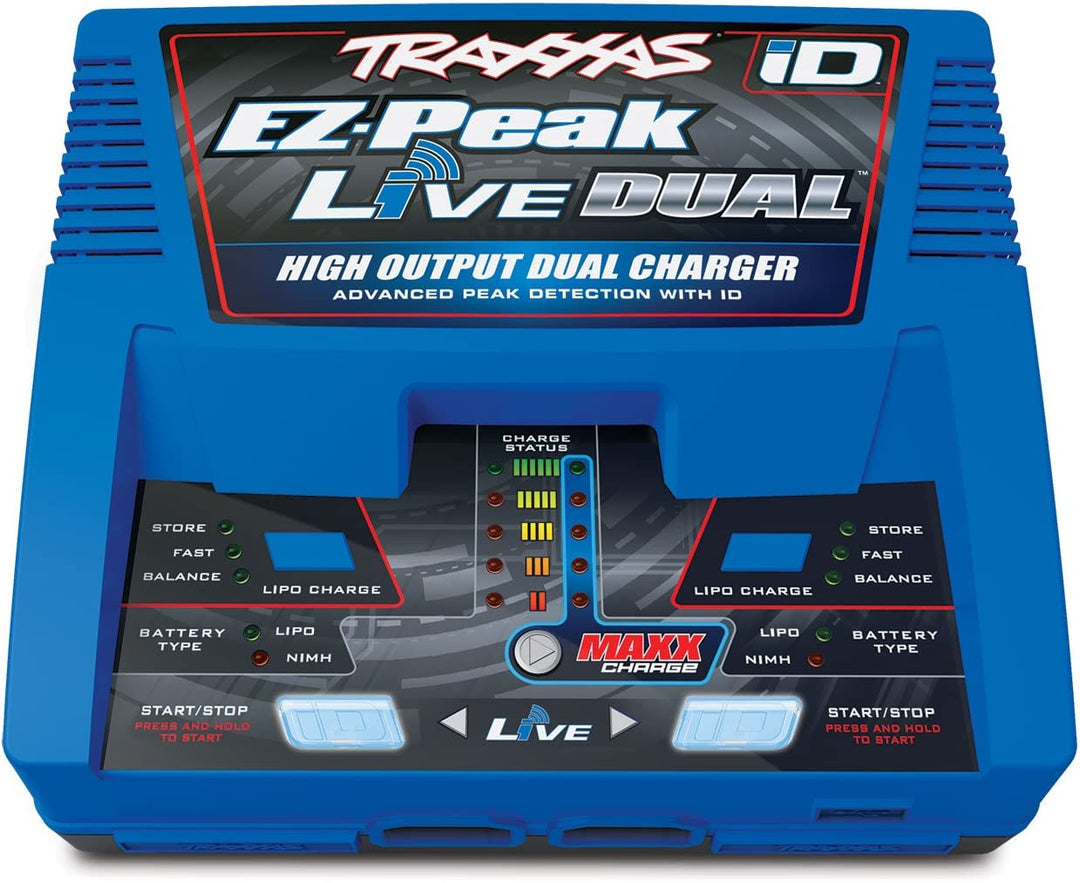 Traxxas - 2973 Charger, EZ-Peak Live Dual, 200W, NiMH/LiPo with iD Auto Battery Identification