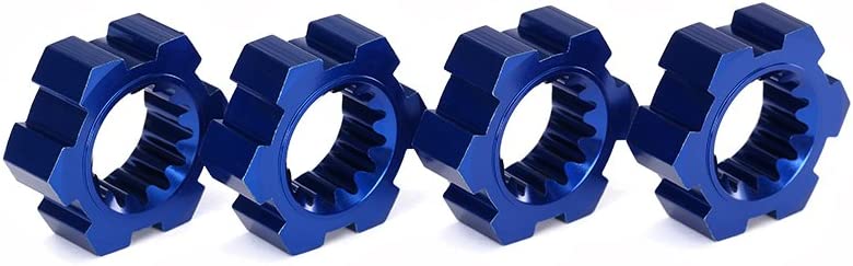 Traxxas 7756X Blue-Anodized Aluminum Wheel Hubs (set of 4)