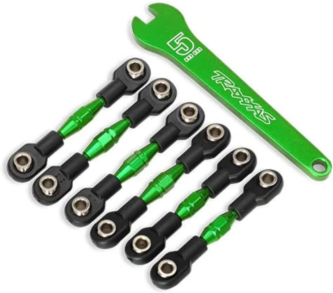 Traxxas TRA8341G Turnbuckles, Alum Green-Anodized, Fr/Rear Camber Links, Wrench