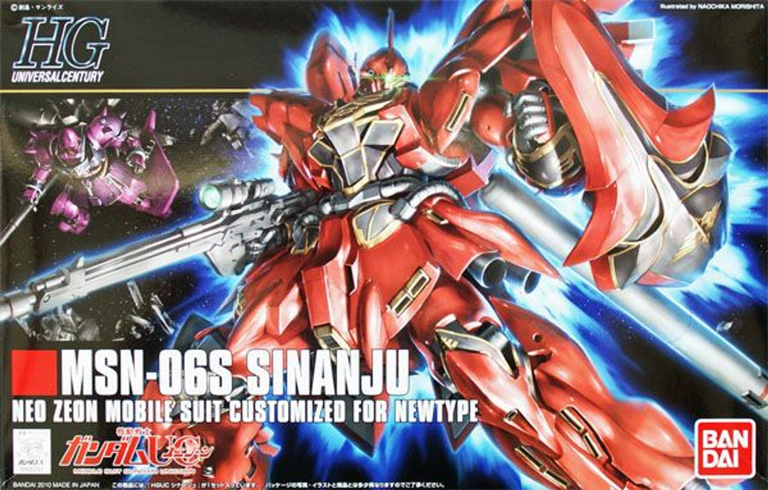 Bandai HGUC Gundam Unicorn MSN-06S Sinanju Neo Zeon Mobile Suit Customized for New Type