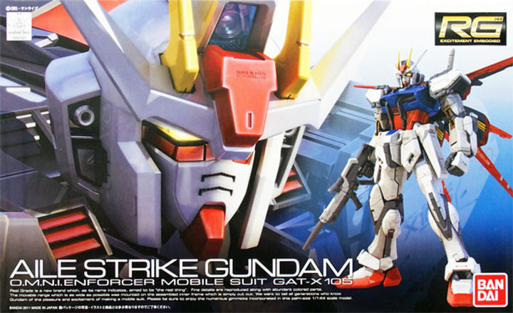 Bandai RG Aile Strike Gundam O.M.N.I. Enforcer Mobile Suit GAT-X105