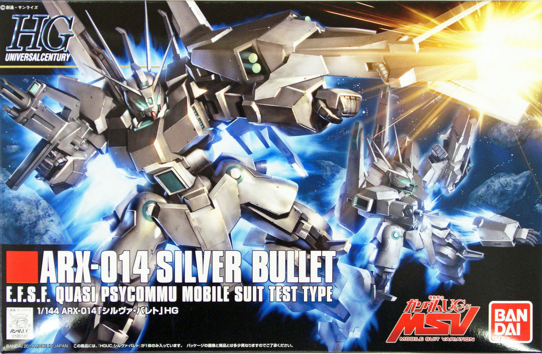 Bandai HGUC Gundam Unicorn MSV ARX-014 Silver Bullet E.F.S.F. Quasi Psycommu Mobile Suit Test Type