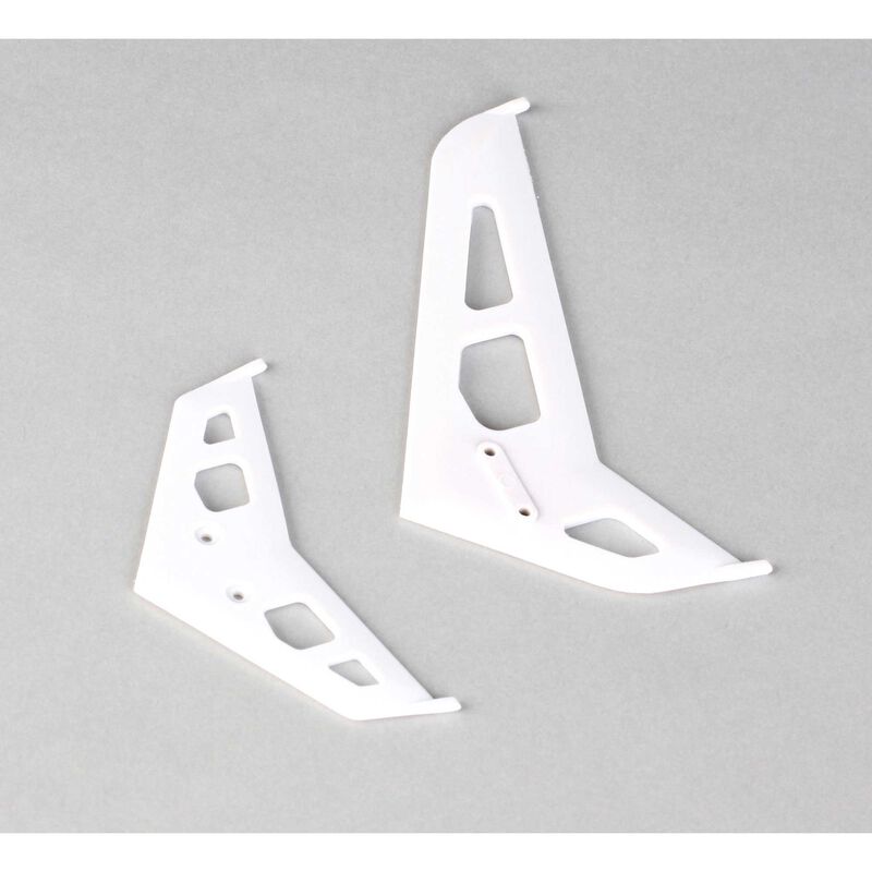 Blade Helicopters Stabilizer/Fin Set, White: 300 X