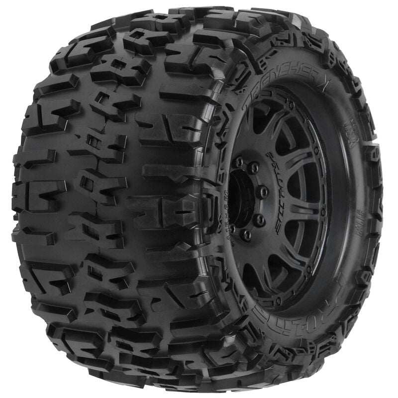 Pro-Line 1/8 Trencher X F/R 3.8" MT Tires Mounted 17mm Blk Raid (2)