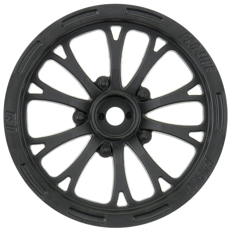 Pro-Line 1/10 Pomona Drag Spec Front 2.2" 12mm Drag Wheels (2) Black