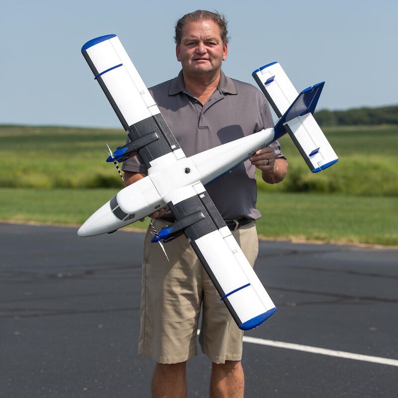 E-flite Twin Otter 1.2m BNF Basic with AS3X and SAFE, includes Floats