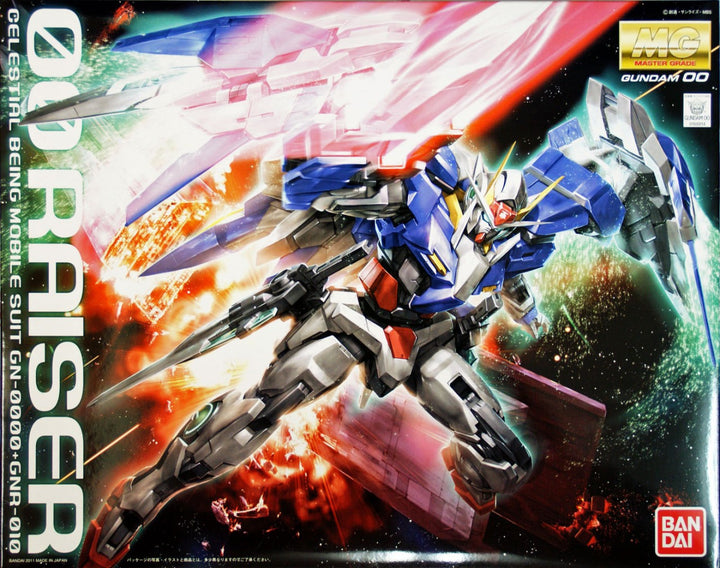 Bandai MG Gundam 00 Raiser Celestial Being Mobile Suit GN-0000+GNR-010